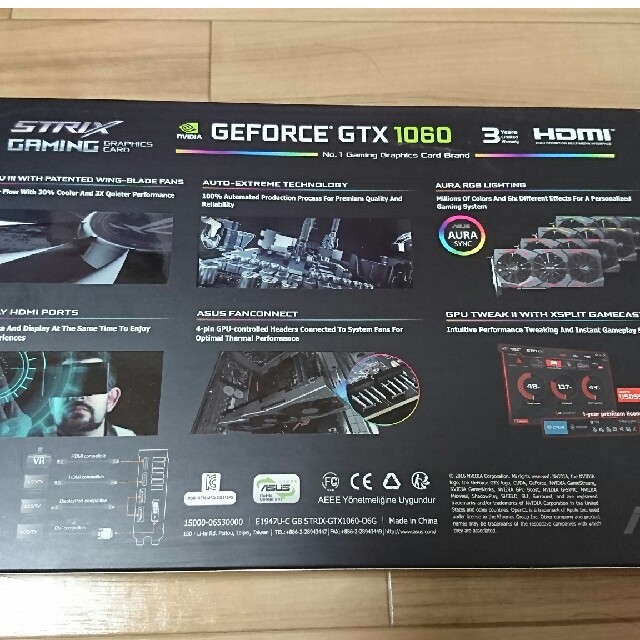 ASUS(エイスース)のASUS Geforce GTX1060 STRIX スマホ/家電/カメラのPC/タブレット(PCパーツ)の商品写真