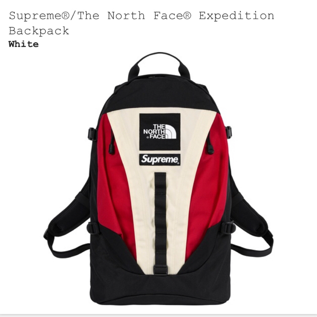 supreme north face backpack 白 ホワイト 新品