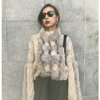 アメリヴィンテージ(Ameri VINTAGE)の新品タグ アメリヴィンテージ BRAID FUR KNIT(ニット/セーター)