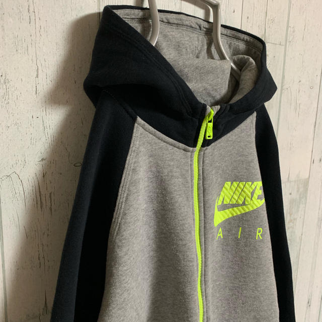 NIKE(ナイキ)の90's NIKE ナイキ ビッグロゴ 切り替え ジップ パーカー 美品 レディースのトップス(パーカー)の商品写真