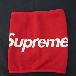 シュプリーム(Supreme)の美品 Supreme fleece 16AW ネックウォーマー 赤(ネックウォーマー)