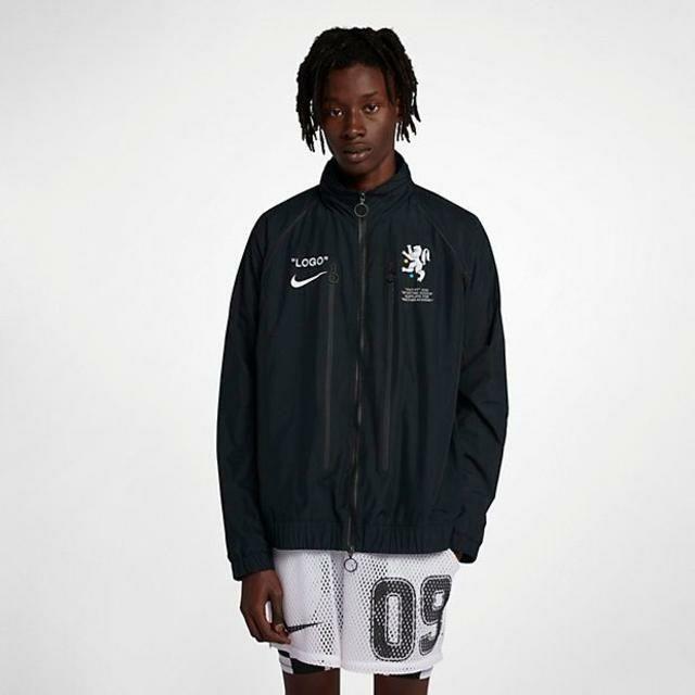 S OFF-WHITE × NIKE track jacket オフホワイト