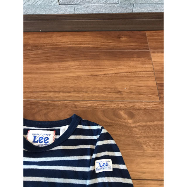 Lee(リー)のLee 長袖Tシャツ ボーダー ネイビー×グレー【美品】サイズ100cm キッズ/ベビー/マタニティのキッズ服男の子用(90cm~)(Tシャツ/カットソー)の商品写真