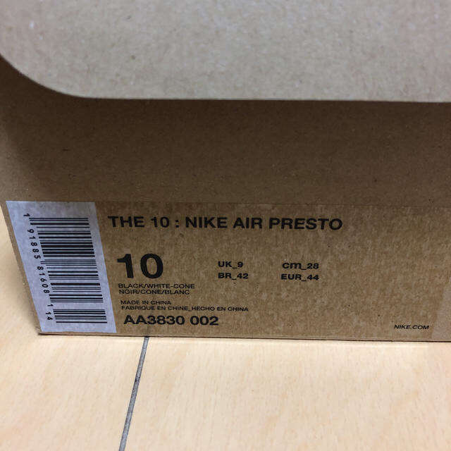 NIKE(ナイキ)の28.0cm THE10 NIKE AIR PRESTO オフホワイト メンズの靴/シューズ(スニーカー)の商品写真