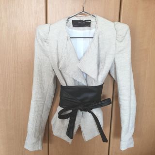 ザラ(ZARA)の[新品•未使用]zara ジャケット(ノーカラージャケット)