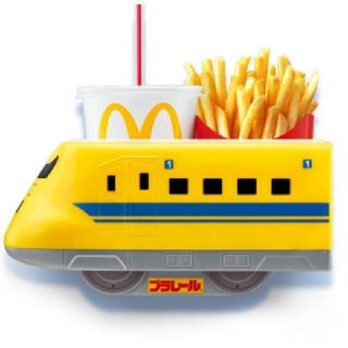 マクドナルド(マクドナルド)のMcDonald's ドクターイエローポテトホルダー新品(電車のおもちゃ/車)