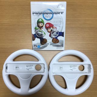 ウィー(Wii)の任天堂Wii マリオカート ハンドルセット(家庭用ゲームソフト)