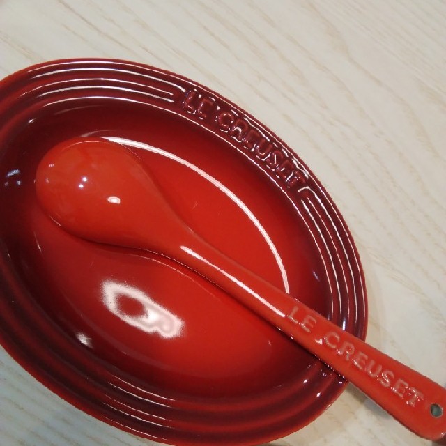 LE CREUSET(ルクルーゼ)のル・クルーゼ　ミニプレート&スプーンセット インテリア/住まい/日用品のキッチン/食器(食器)の商品写真