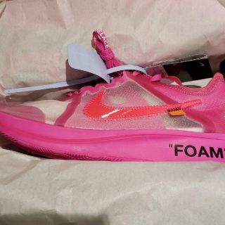 ナイキ(NIKE)のOFF-WHITE × NIKE ZOOM FLY SP  PINK(スニーカー)