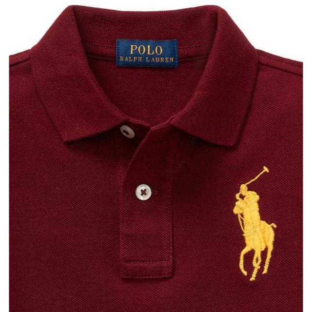 Ralph Lauren(ラルフローレン)の☆新品☆120 ラルフローレン 長袖コットンポロシャツ ワインレッド 3920  キッズ/ベビー/マタニティのキッズ服男の子用(90cm~)(Tシャツ/カットソー)の商品写真