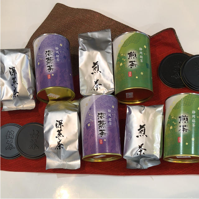 煎茶2セット 深蒸し茶2セット(計4セット)です。お買い得❣️ 食品/飲料/酒の飲料(茶)の商品写真