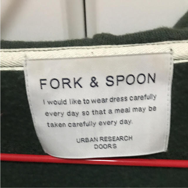 URBAN RESEARCH DOORS(アーバンリサーチドアーズ)の専用です！ドアーズ・FORK&SPOON　起毛裏毛スナップパーカー レディースのトップス(パーカー)の商品写真