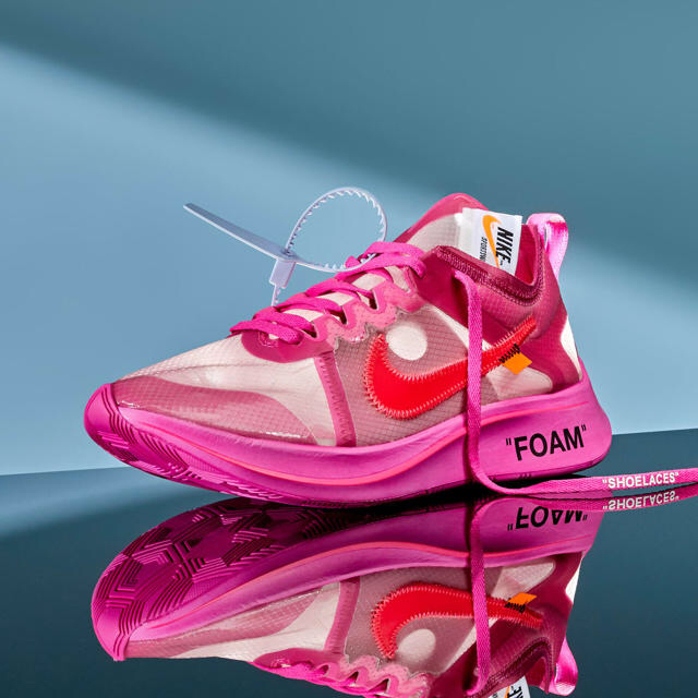 NIKE(ナイキ)のOff-White ZOOM FLY TulipPink 27.5cm メンズの靴/シューズ(スニーカー)の商品写真