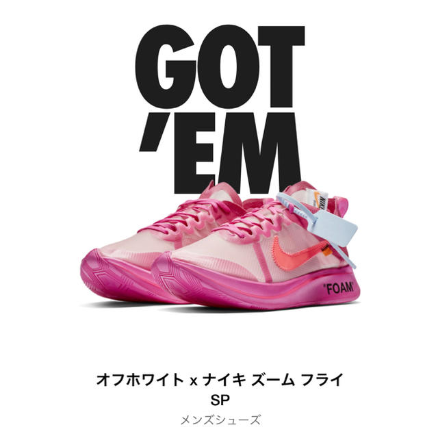 NIKE(ナイキ)のTHE TEN  NIKE × OFF - WHITE ZOOM FLY メンズの靴/シューズ(スニーカー)の商品写真