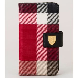 バーバリーブルーレーベル(BURBERRY BLUE LABEL)の新品 ブルーレーベル クレストブリッジ iPhoneケース 赤(iPhoneケース)