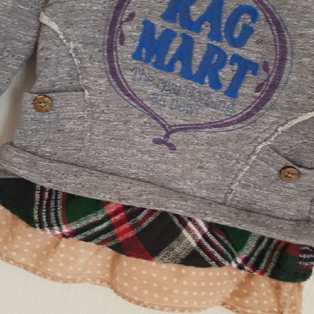 RAG MART(ラグマート)のミッキー様専用ラグマート　チュニックトレーナー　90センチ キッズ/ベビー/マタニティのキッズ服女の子用(90cm~)(Tシャツ/カットソー)の商品写真