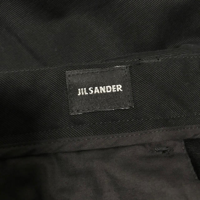 Jil Sander(ジルサンダー)の定6.5万美品 ジルサンダー コットンスラックスパンツ48ブラック メンズのパンツ(スラックス)の商品写真