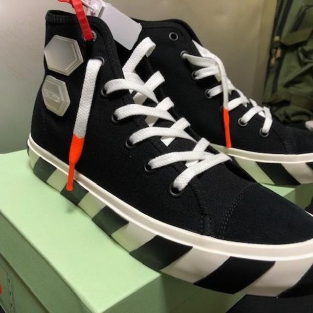 SS2019 OFF-WHITE BLACK HI TOP SNEAKERS