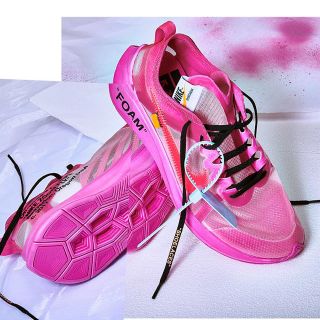 ナイキ(NIKE)の【ピンク27】NIKE ZOOM FLY SP ×OFF WHITE PINK(スニーカー)