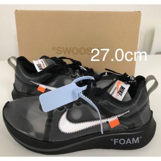 ナイキ(NIKE)の27.0 nike  off-white zoom fly オフホワイト (スニーカー)