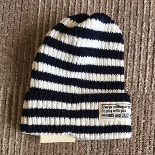 ベビーギャップ(babyGAP)の《新品》eversince キッズ ボーダーニット帽(帽子)