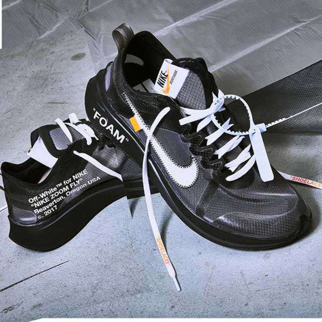 NIKE ZOOM FLY OFFWHITE 黒 30cm
