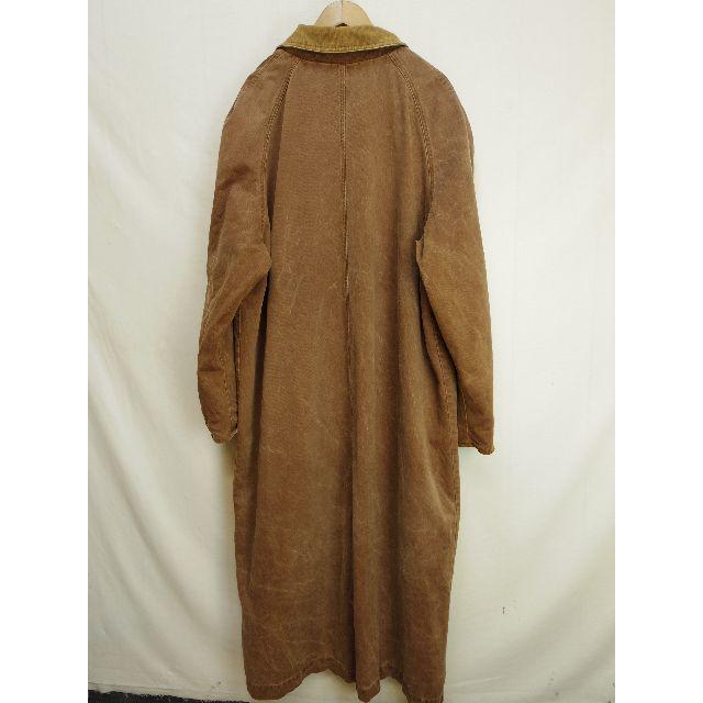 ロング ワークコート ビッグシルエット ゆる 古着 茶色 アウター b632 レディースのジャケット/アウター(ロングコート)の商品写真