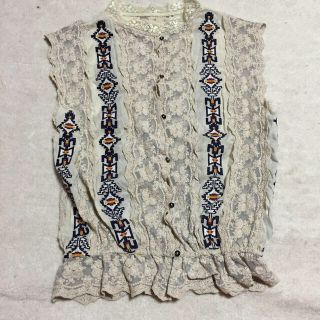 アングリッド(Ungrid)のUngrid カラー刺繍レースブラウス(シャツ/ブラウス(半袖/袖なし))