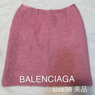 バレンシアガ(Balenciaga)の美品♡バレンシアガのモヘヤ ミニスカート(ミニスカート)