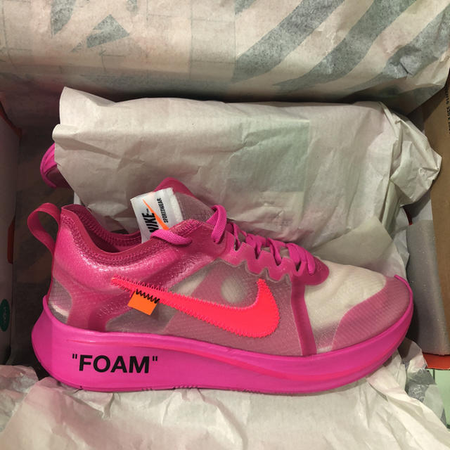 NIKE(ナイキ)のoff-white nike zoom fly 25.5 ズームフライ ピンク メンズの靴/シューズ(スニーカー)の商品写真