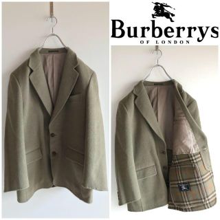 バーバリー(BURBERRY)の希少 ビンテージ バーバリー 裏ノバチェック カシミヤ混 縮絨ウールブレザー(テーラードジャケット)