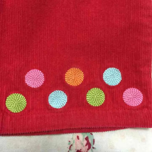 GYMBOREE(ジンボリー)のジンボリー 刺繍が可愛いコーデュロイパンツ 18-24m 90 95 クリスマス キッズ/ベビー/マタニティのキッズ服女の子用(90cm~)(パンツ/スパッツ)の商品写真