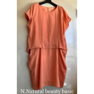 エヌナチュラルビューティーベーシック(N.Natural beauty basic)のエヌ ナチュラルビューティー ベーシック ワンピース  フェミニン M ピンク(ひざ丈ワンピース)