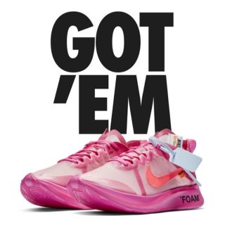 ナイキ(NIKE)の25.5cm off-white×nike zoom fly ズームフライ(スニーカー)