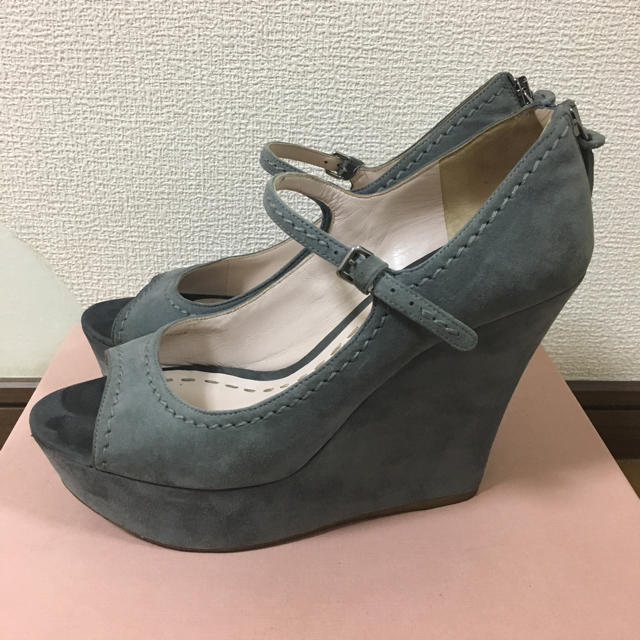 miumiu ミュウミュウ 靴 スエード パンプス サンダル 24cm 1