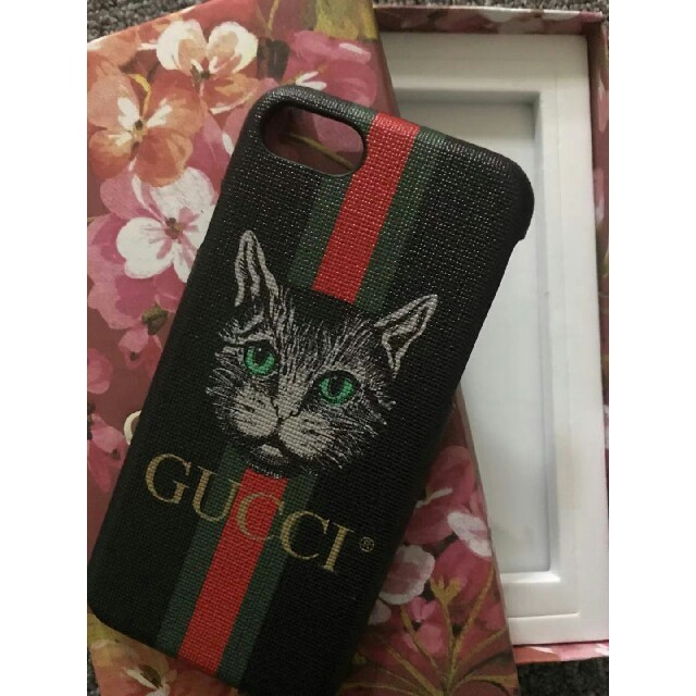 手帳カバー スマホ / Gucci - ブラック，ネコ GUCCI グッチ IPHONE 7/8 CASE ケースの通販 by はる☻'s shop｜グッチならラクマ