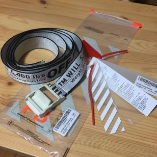 オフホワイト(OFF-WHITE)の確実正規品 OFF-WHITE industrial belt silver(ベルト)