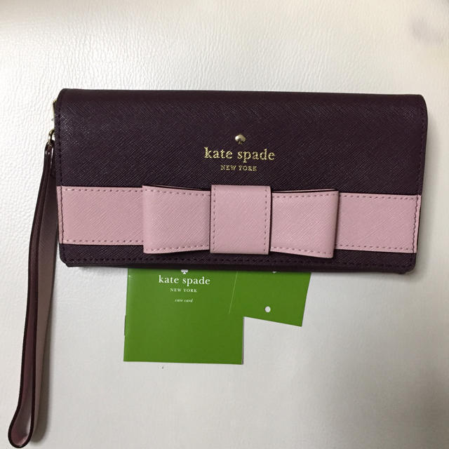 ケイトスペイド♡新品ストラップ付きリボン長財布