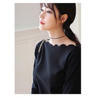 ディーホリック(dholic)の※Claudia様専用※【新品】スカラップボートネックTシャツ(Tシャツ(長袖/七分))