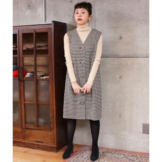 ドットアンドストライプスチャイルドウーマン(Dot&Stripes CHILDWOMAN)のDot&Stripes ギンガムチェックジャンパースカート(ひざ丈ワンピース)