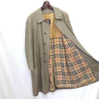 バーバリー(BURBERRY)のイギリス製★old BURBERRY 裏地ノバチェック ステンカラーコート(ステンカラーコート)