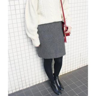 スローブイエナ(SLOBE IENA)の美品♡SLOBE IENA＊カルゼ台形スカート(ひざ丈スカート)