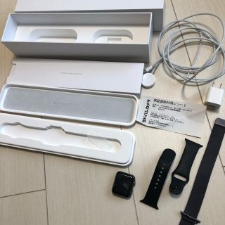 アップルウォッチ(Apple Watch)の格安 アップルウォッチ 38㎜ 中古 黒 オマケ付(腕時計(デジタル))