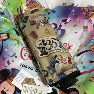 ディズニー 35周年 折りたたみ傘 日傘 ミッキー ヒストリー