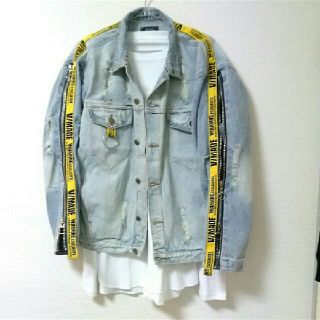 ザラ(ZARA)のハイストリート ダメージ デニムジャケット Gジャン ジーンズ デニム トップス(Gジャン/デニムジャケット)