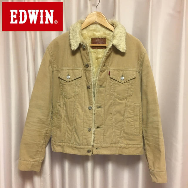 EDWIN ボアジャケット ベージュ コーデュロイ - アウター