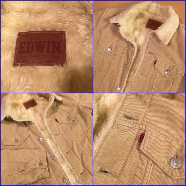 EDWIN - エドウィン コーデュロイ ファー ジャケット ボア EDWIN - エドウィン コーデュロイ ファー ジャケット ボア