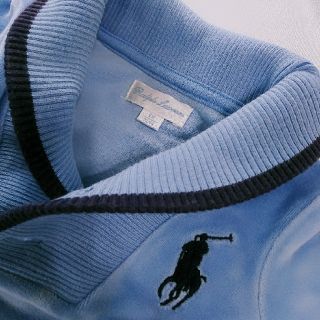 ラルフローレン(Ralph Lauren)のラルフローレン★ベロア生地 足つきカバーオール 6M ブルー(カバーオール)