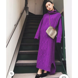 アメリヴィンテージ(Ameri VINTAGE)の美品アメリAMERICABLE KNIT DRESS  レア ニットワンピース(ロングワンピース/マキシワンピース)