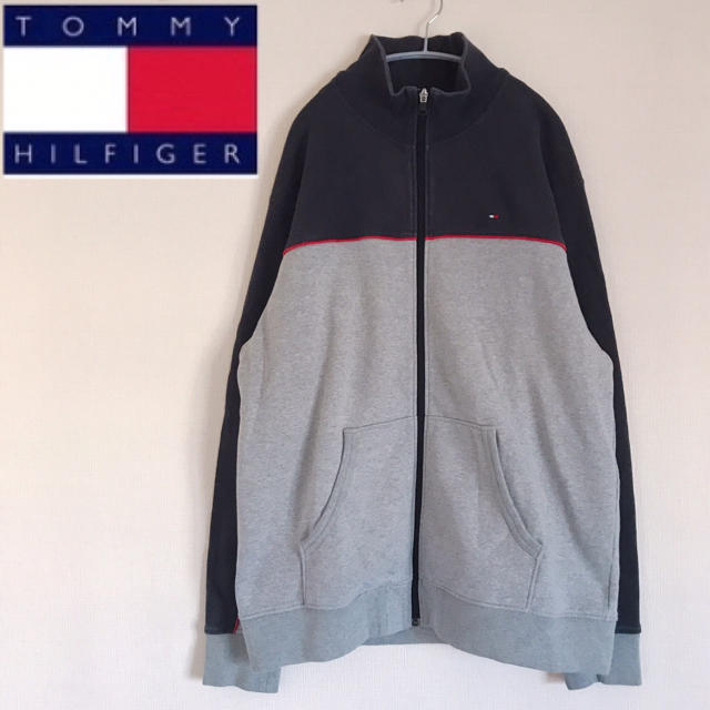 TOMMY HILFIGER(トミーヒルフィガー)の【たかさん専用】トミーヒルフィガー フルジップ  ジャージ XL バイカラー メンズのトップス(ジャージ)の商品写真